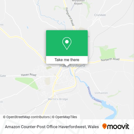 Amazon Counter-Post Office Haverfordwest map