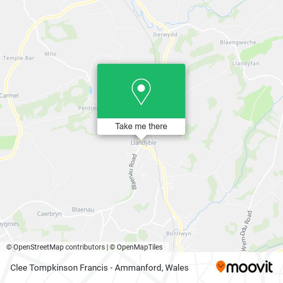 Clee Tompkinson Francis - Ammanford map