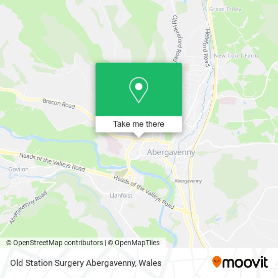 Old Station Surgery Abergavenny map