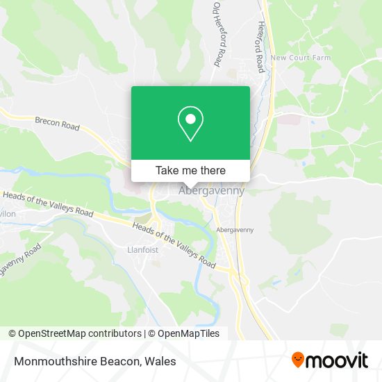 Monmouthshire Beacon map