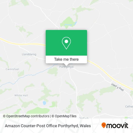 Amazon Counter-Post Office Porthyrhyd map