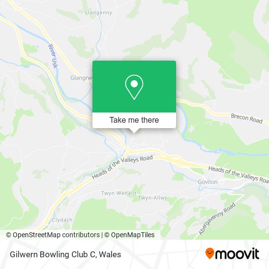 Gilwern Bowling Club C map