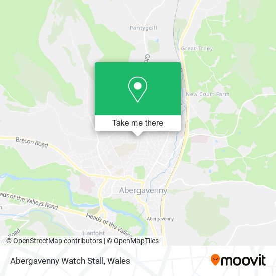 Abergavenny Watch Stall map