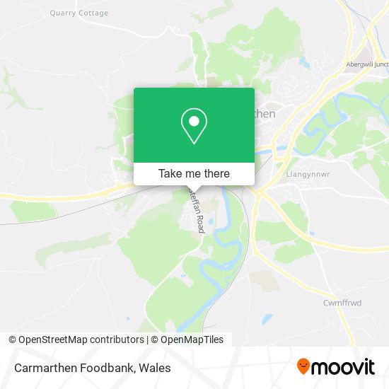 Carmarthen Foodbank map