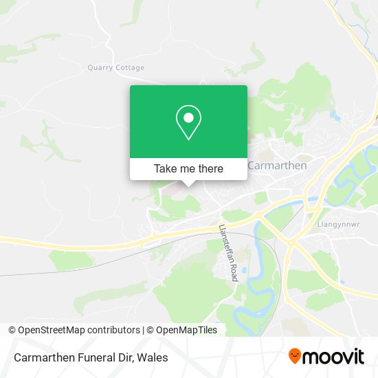Carmarthen Funeral Dir map