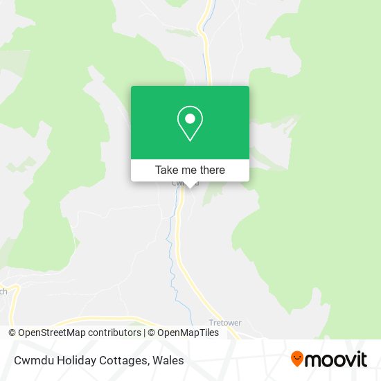 Cwmdu Holiday Cottages map