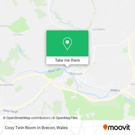 Cosy Twin Room In Brecon map