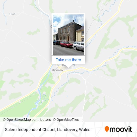Salem Independent Chapel, Llandovery map