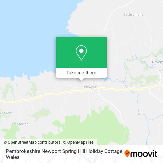 Pembrokeshire Newport Spring Hill Holiday Cottage map