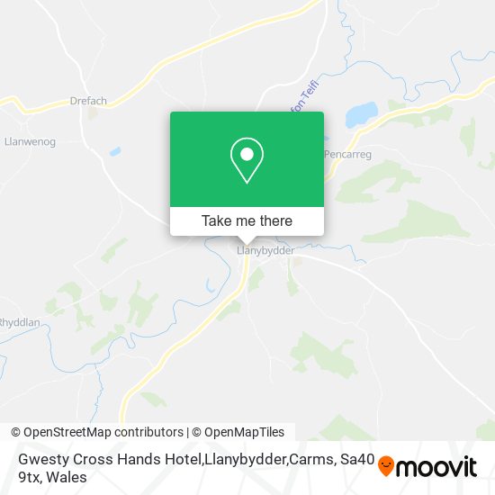 Gwesty Cross Hands Hotel,Llanybydder,Carms, Sa40 9tx map