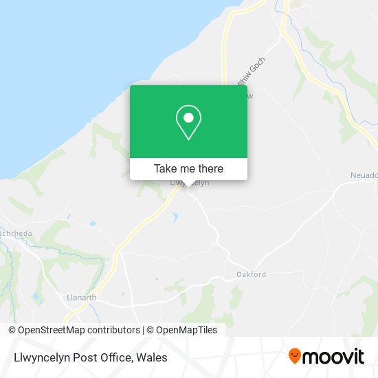 Llwyncelyn Post Office map