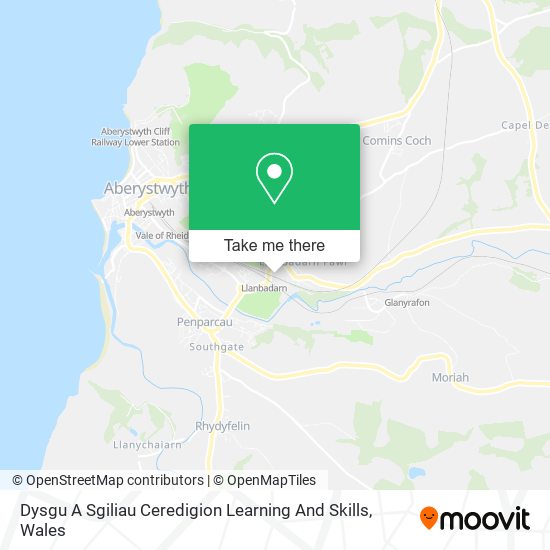 Dysgu A Sgiliau Ceredigion Learning And Skills map