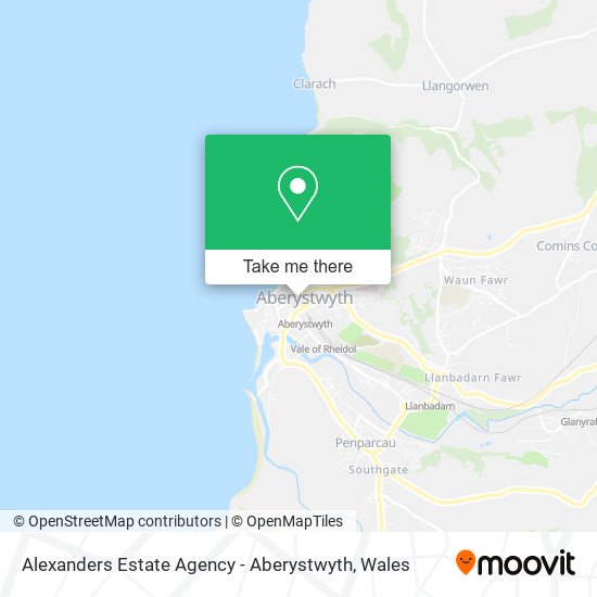 Alexanders Estate Agency - Aberystwyth map