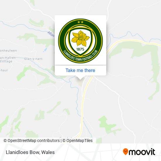Llanidloes Bow map