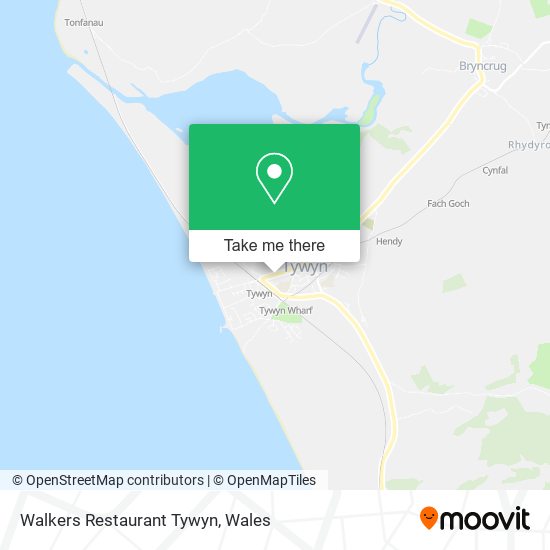 Walkers Restaurant Tywyn map