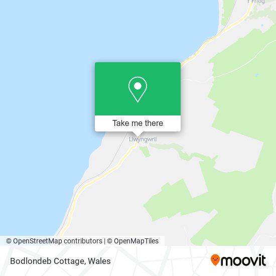 Bodlondeb Cottage map