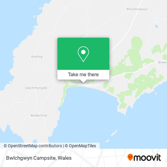 Bwlchgwyn Campsite map
