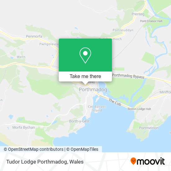 Tudor Lodge Porthmadog map