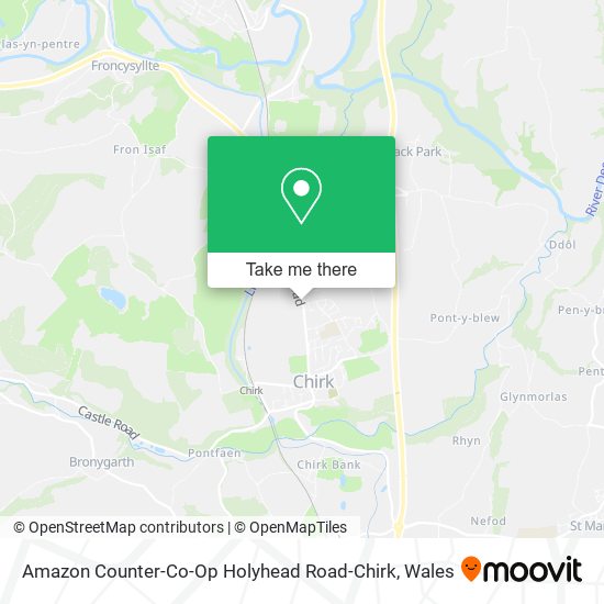 Amazon Counter-Co-Op Holyhead Road-Chirk map