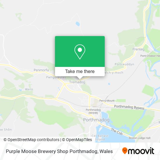 Purple Moose Brewery Shop Porthmadog map
