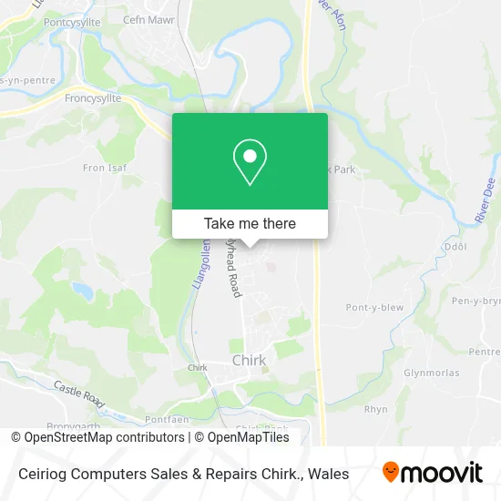 Ceiriog Computers Sales & Repairs Chirk. map