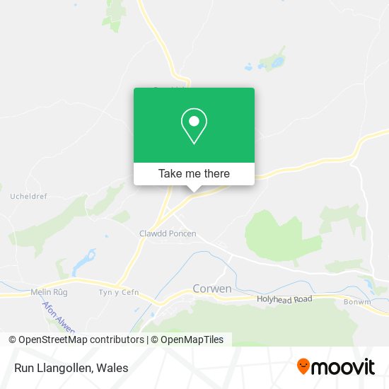 Run Llangollen map