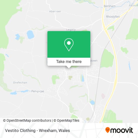 Vestito Clothing - Wrexham map