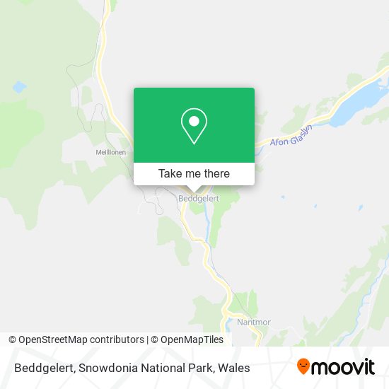 Beddgelert, Snowdonia National Park map
