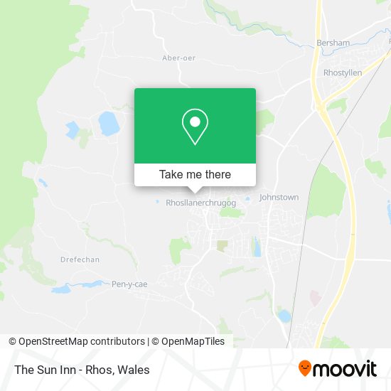 The Sun Inn - Rhos map