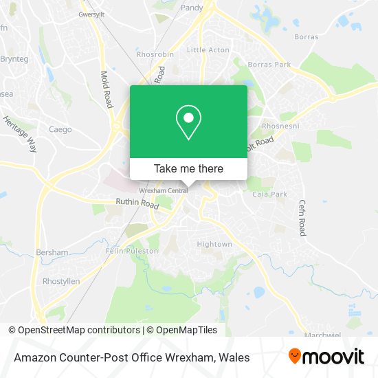 Amazon Counter-Post Office Wrexham map