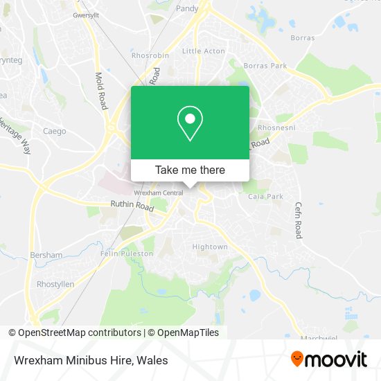 Wrexham Minibus Hire map