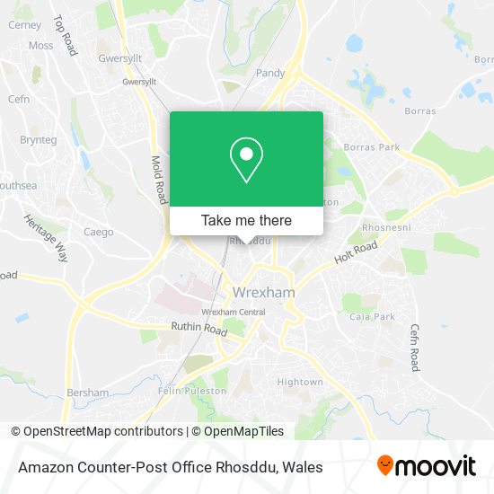 Amazon Counter-Post Office Rhosddu map