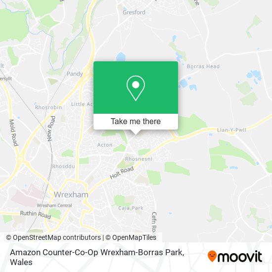 Amazon Counter-Co-Op Wrexham-Borras Park map