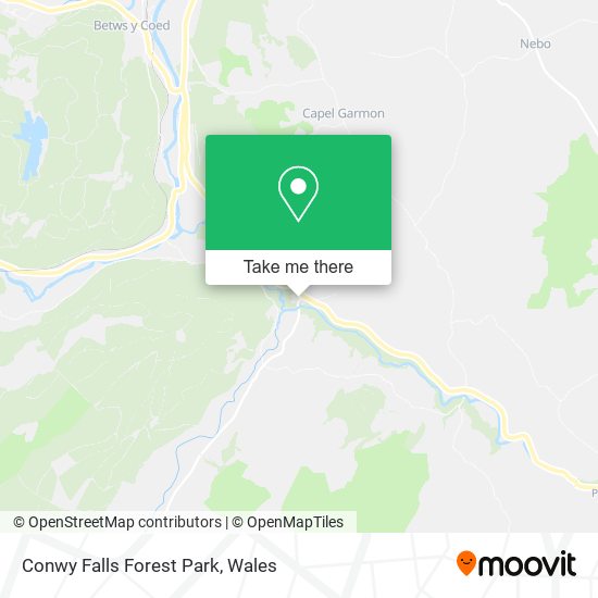 Conwy Falls Forest Park map