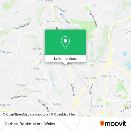 Corbett Bookmakers map