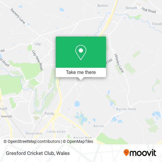 Gresford Cricket Club map