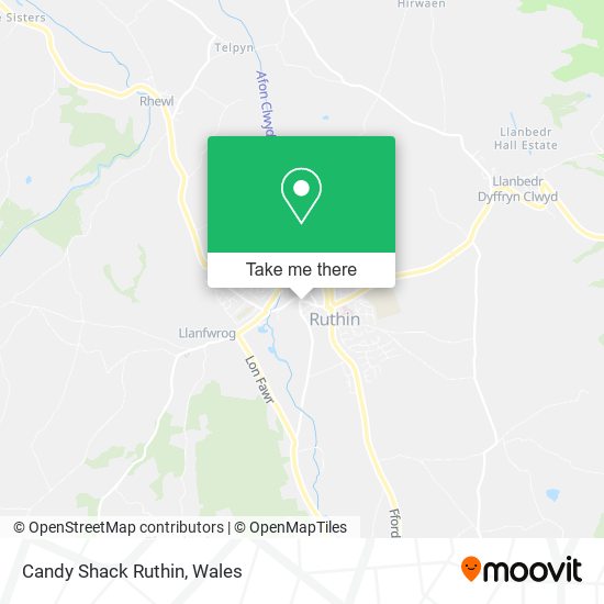 Candy Shack Ruthin map