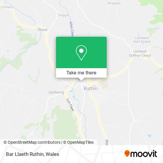 Bar Llaeth Ruthin map