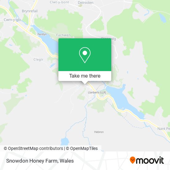 Snowdon Honey Farm map
