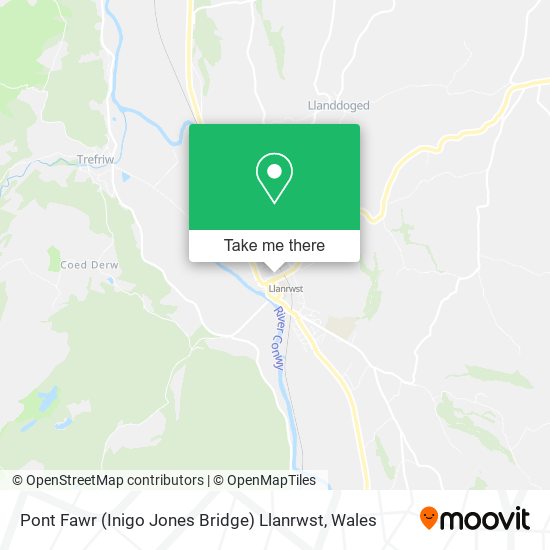 Pont Fawr (Inigo Jones Bridge) Llanrwst map