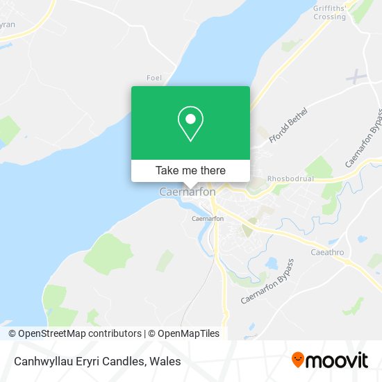Canhwyllau Eryri Candles map