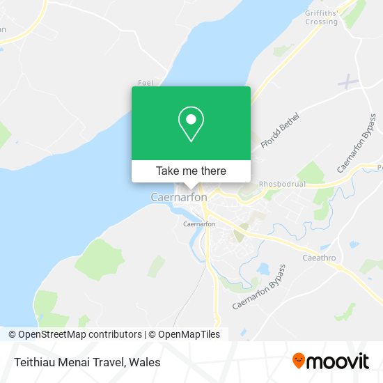 Teithiau Menai Travel map