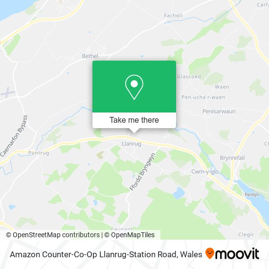 Amazon Counter-Co-Op Llanrug-Station Road map