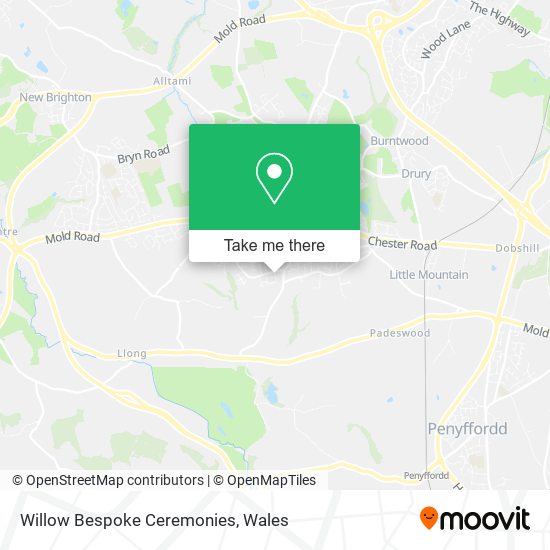 Willow Bespoke Ceremonies map