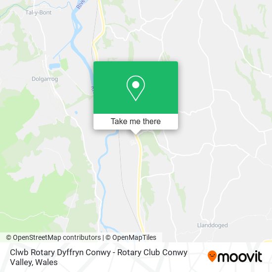 Clwb Rotary Dyffryn Conwy - Rotary Club Conwy Valley map