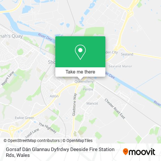 Gorsaf Dân Glannau Dyfrdwy Deeside Fire Station Rds map