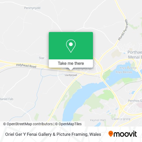 Oriel Ger Y Fenai Gallery & Picture Framing map