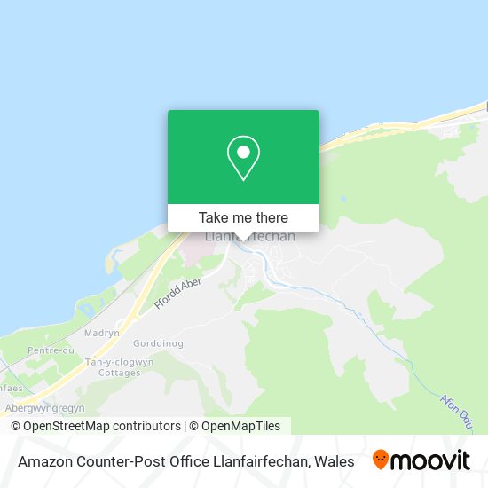 Amazon Counter-Post Office Llanfairfechan map