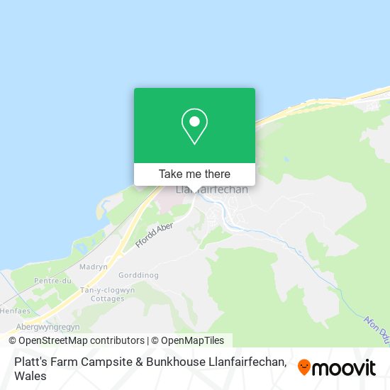Platt's Farm Campsite & Bunkhouse Llanfairfechan map