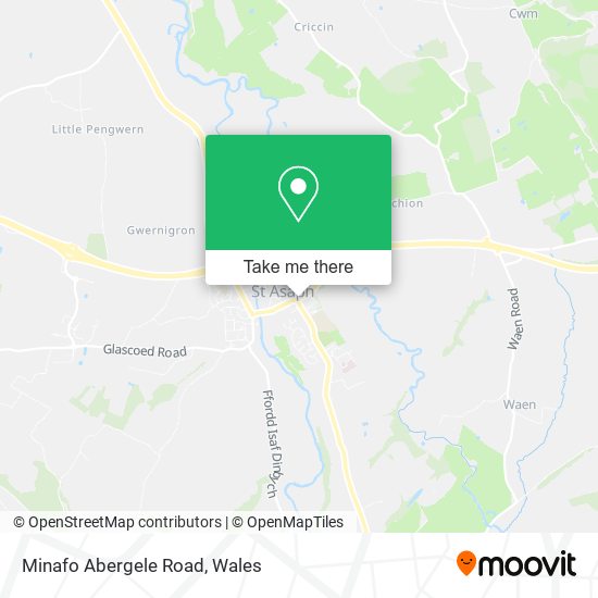 Minafo Abergele Road map